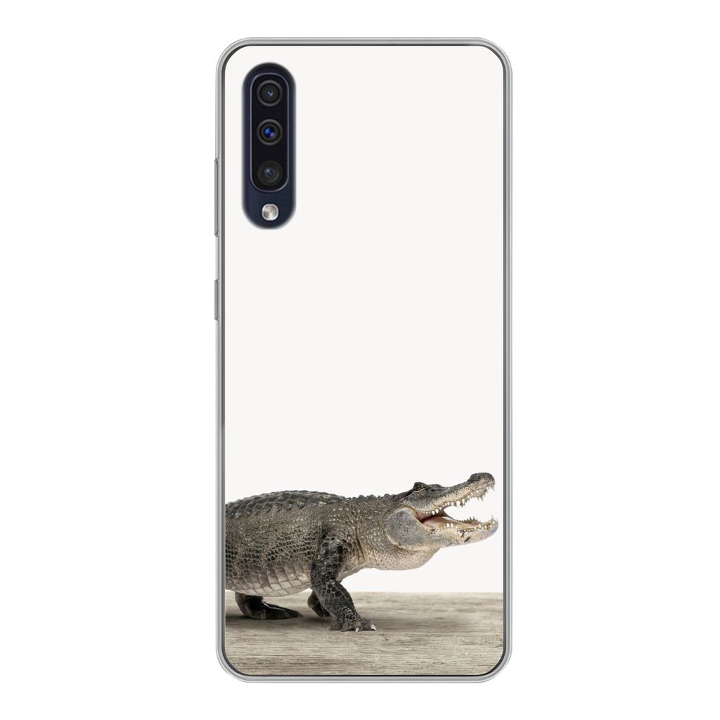 MuchoWow Handyhülle Schutzhülle Hülle für Samsung Galaxy A30s Kinder - Krokodil - Junge - Kinder - Mädchen Silikon Softcase Handy Hülle - K...