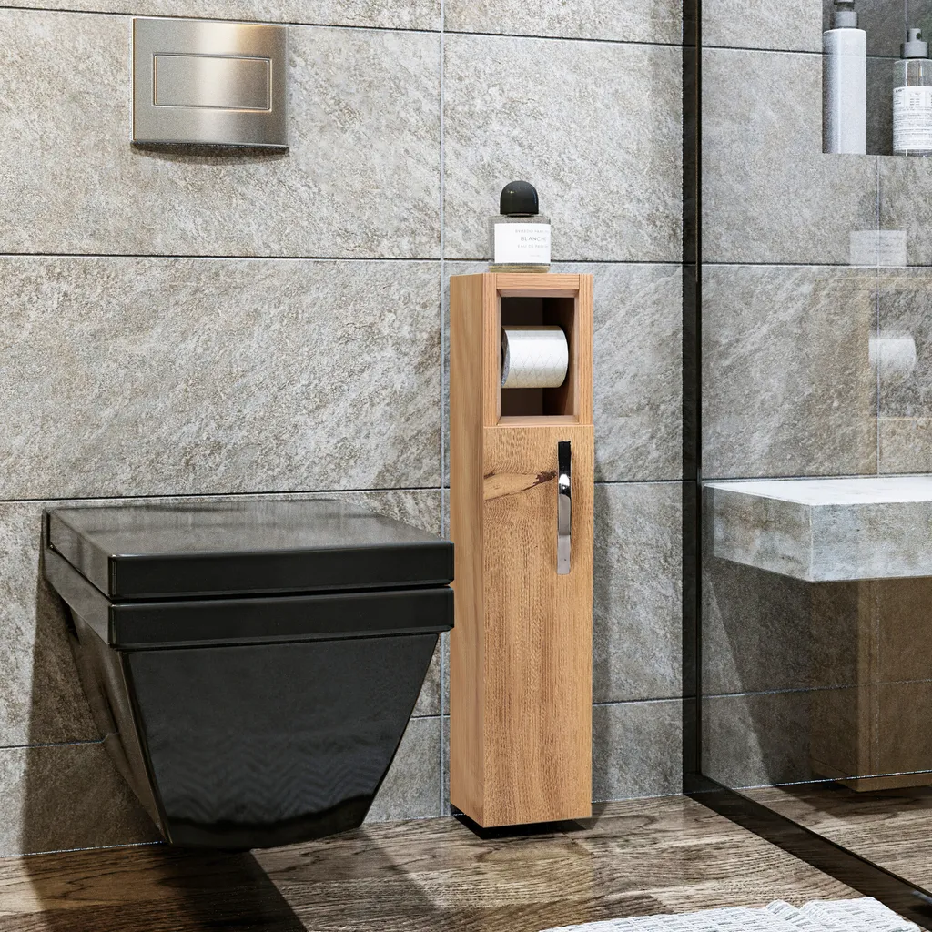 Armoire de toilette gain de place pour petite salle de bain, Star Chêne - 2