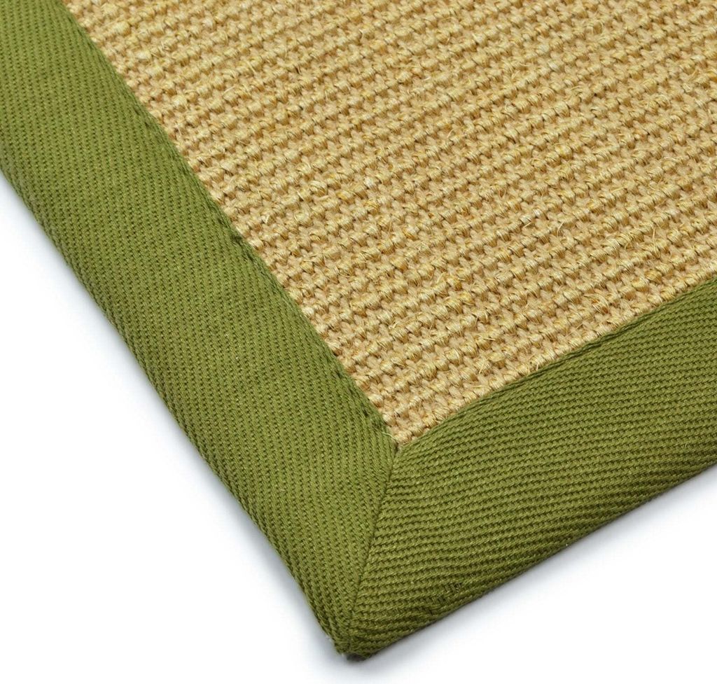 Tappeto in sisal Amazonas nature border: taupe / pistacchio Immagine del prodotto 