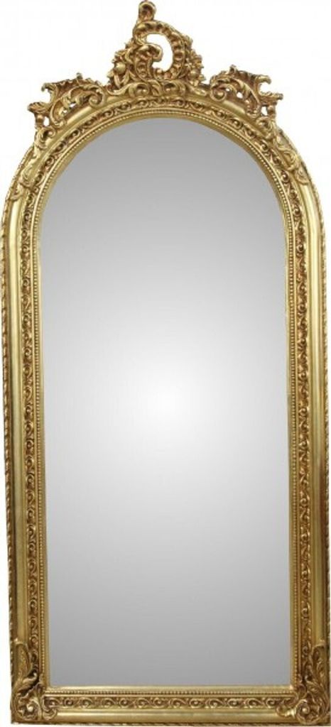 Casa Padrino Barock Luxus Wandspiegel Gold B 83 cm, H 176 cm - Edel & Prunkvoll