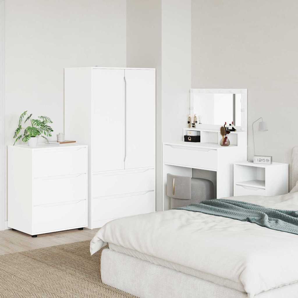 Eleganter Beistellschrank/Sideboard - Kommode, Anrichte, Modern minimalistisches - Weiß 60 x 48 x 81 cm Holzwerkstoff GermanyMöbel 54938 - Kommoden