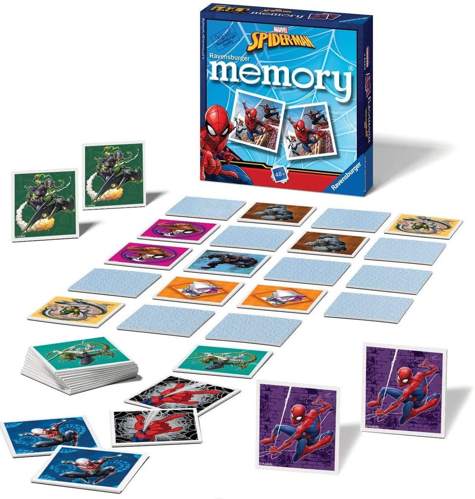 Ravensburger 21308, Spiderman: Mini juego de memoria Imagen del producto 