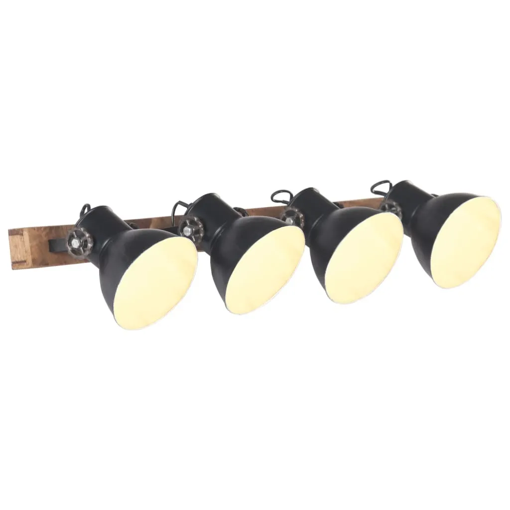 Lampada Parete Stile Fabbrica Nera 90 cm E27 | Arredo Urban Industrial