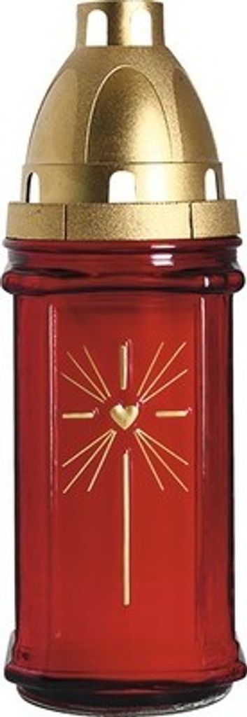 Lampa hřbitovní SVATOZÁŘ skleněná 200g d7,5x22cm Obrázek produktu 