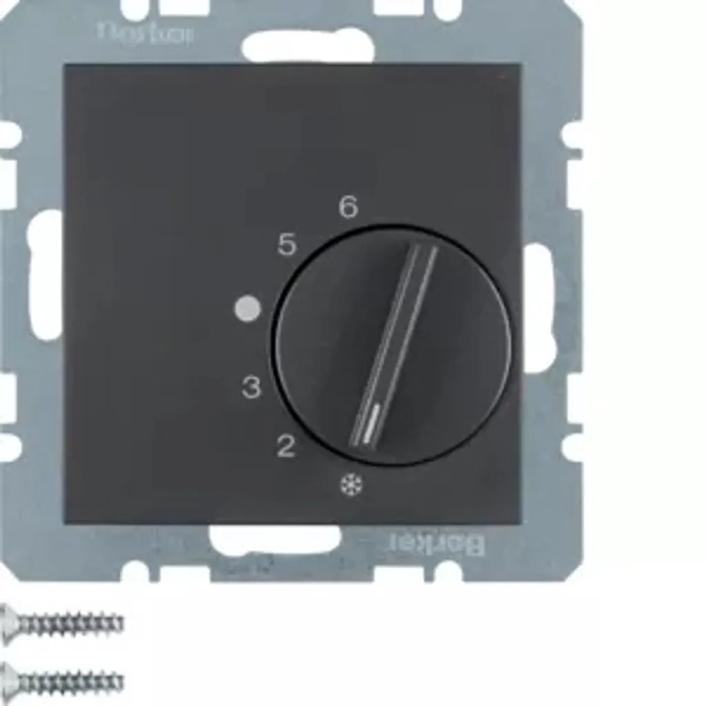 Contrôle de chauffage Berker B.3 B.7 Anthracite pour habitat moderne