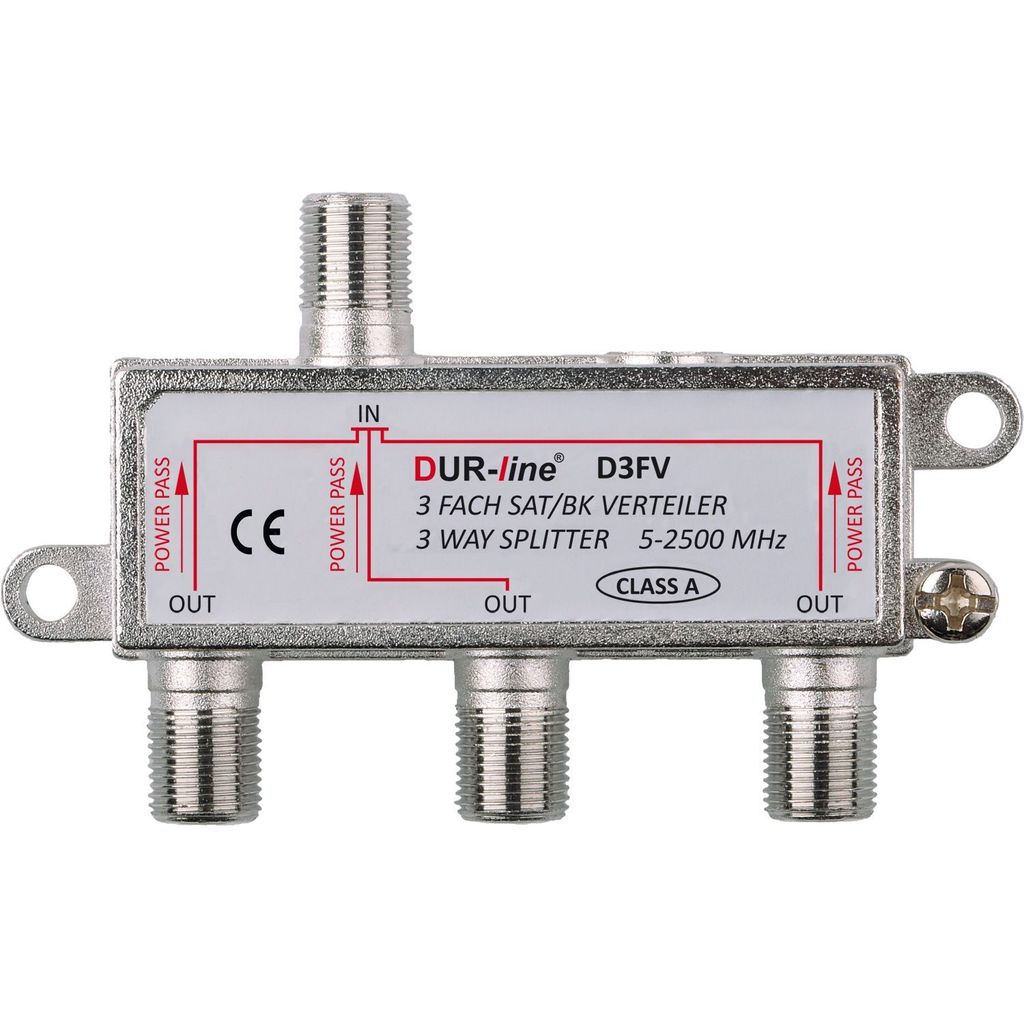DUR-line D3FV Sat Verteiler 3-fach – SAT/BK-Verteiler Produktbild 