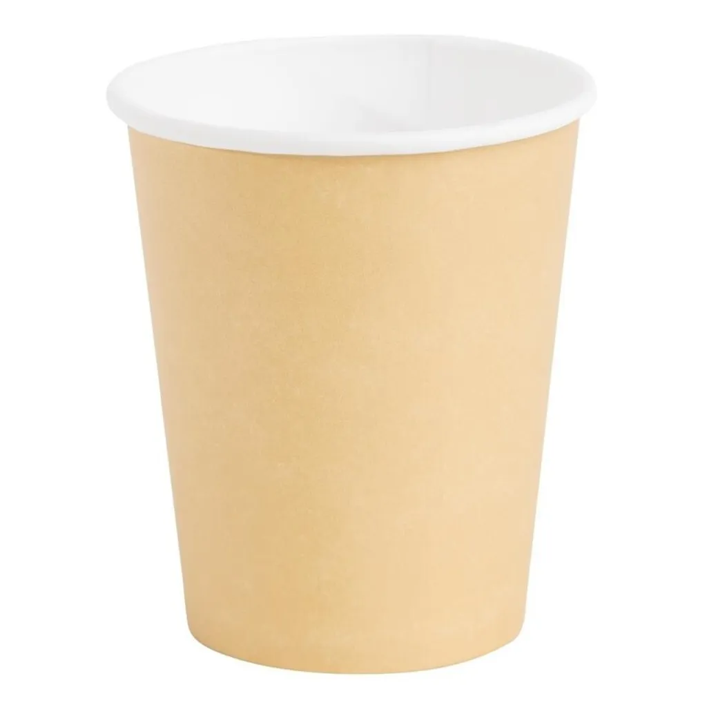 Gobelets à café pour vente à emporter recyclables - 230 ml Brun X1000