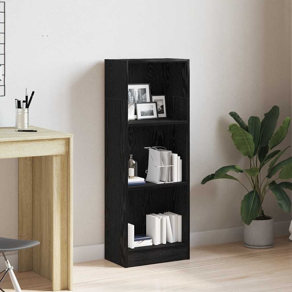 Maison Exclusive - Bücherregal Schwarz Eichen-Optik 40x24x109 cm Holzwerkstoff