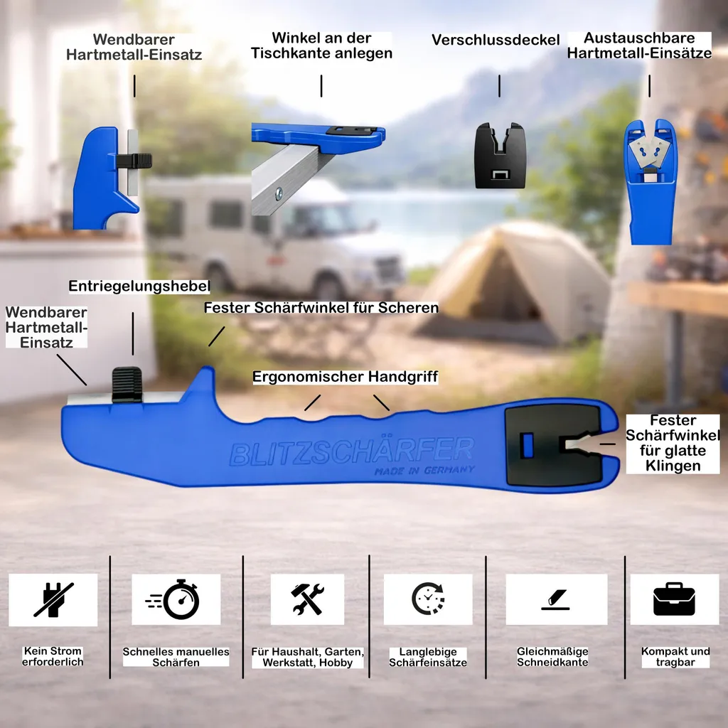 Set Affila Coltelli e Forbici Blitzschärfer: Sicurezza in Cucina - 5