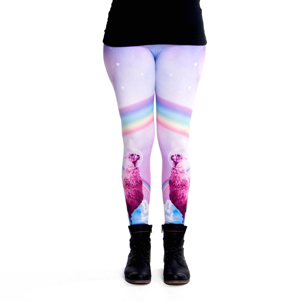 cosey - Bedruckte Lama-Leggins (Einheitsgröße) - Design Lama Dream