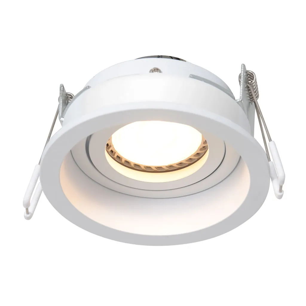 Plafonnier spot individuel en métal blanc GU10 Pelite 10cm Steinhauer