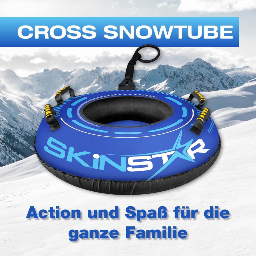 SkinStar CROSS Profi Snow Tube Ø100cm BLUE Sledge Bob Obrázek produktu 