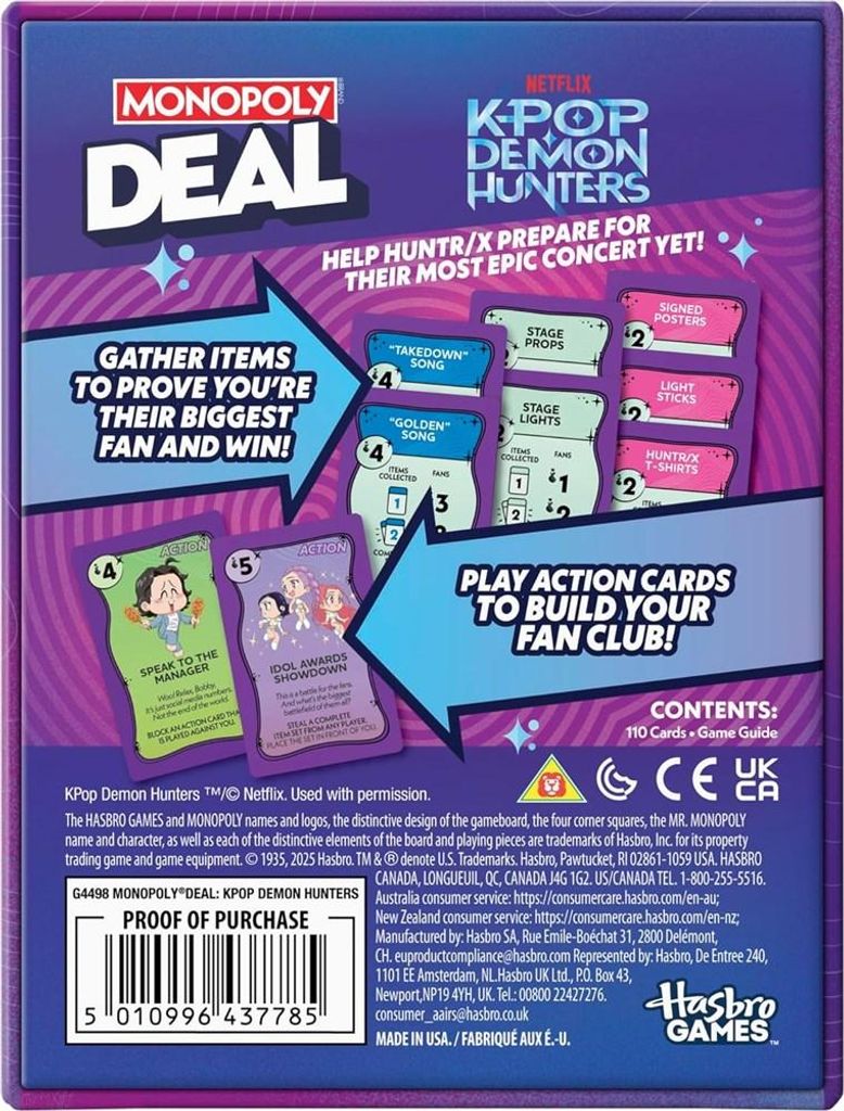 Hasbro Monopoly Kartová hra KPOP Demon Hunters – Obrázek produktu 