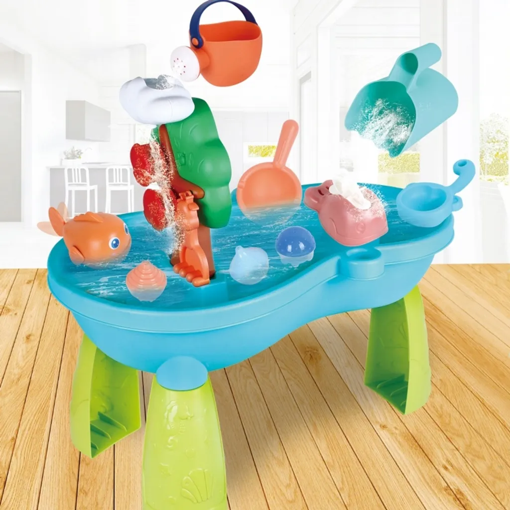 Table d'activités enfant pour sable et eau avec cascade pour le jardin - 9