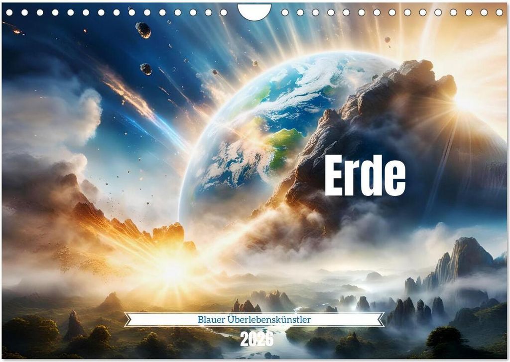 Erde - Blauer Überlebenskünstler (Wandkalender 2026 DIN A4 quer), CALVENDO Monatskalender