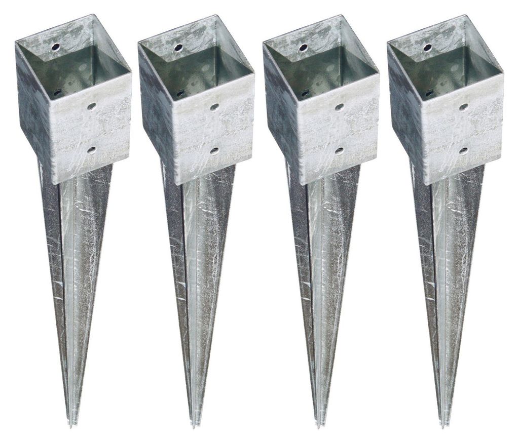 BURI 4x Bodenhülse Einschlagbodenhülse 7x7 cm Produktbild 