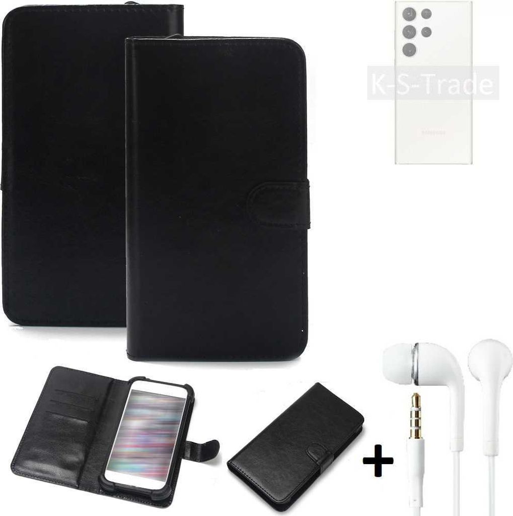 K-S-Trade Wallet Case Handyhülle kompatibel mit Samsung Galaxy S23 Ultra Schutzhülle Flip cover Flipstyle Tasche Hülle Flipcover Slim Bumper