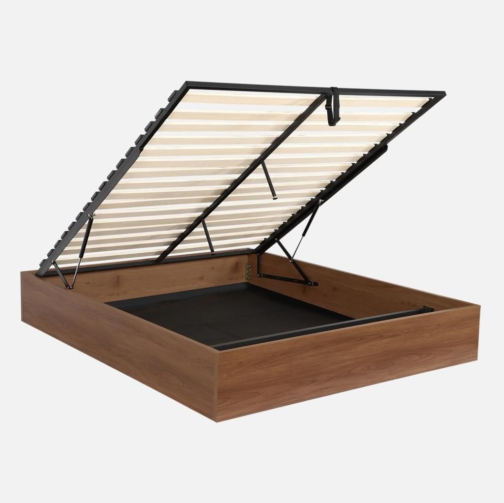 sweeek - Boxbett mit Lattenrost 160x200cm Holzdekor - Produktbild 