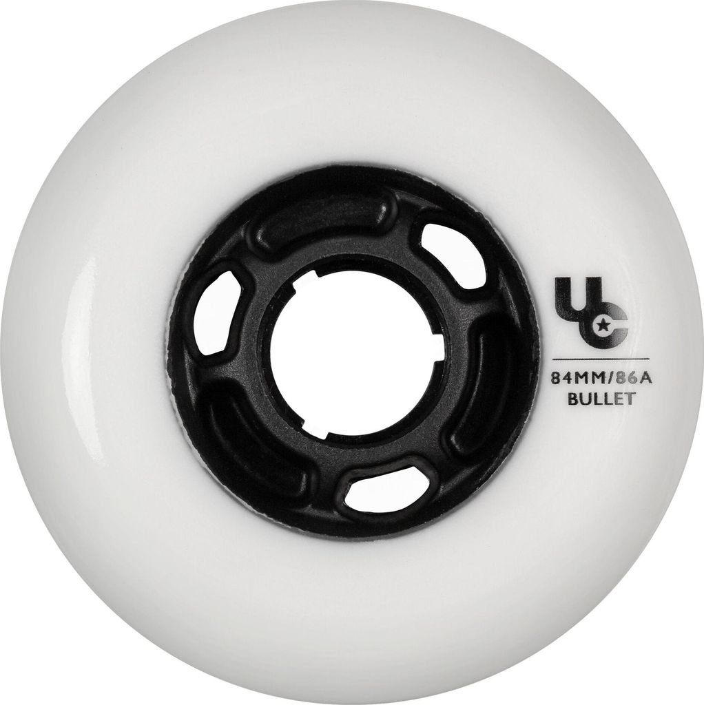 Undercover Team 84/86A White, 4-pack Inline Skate Wheels