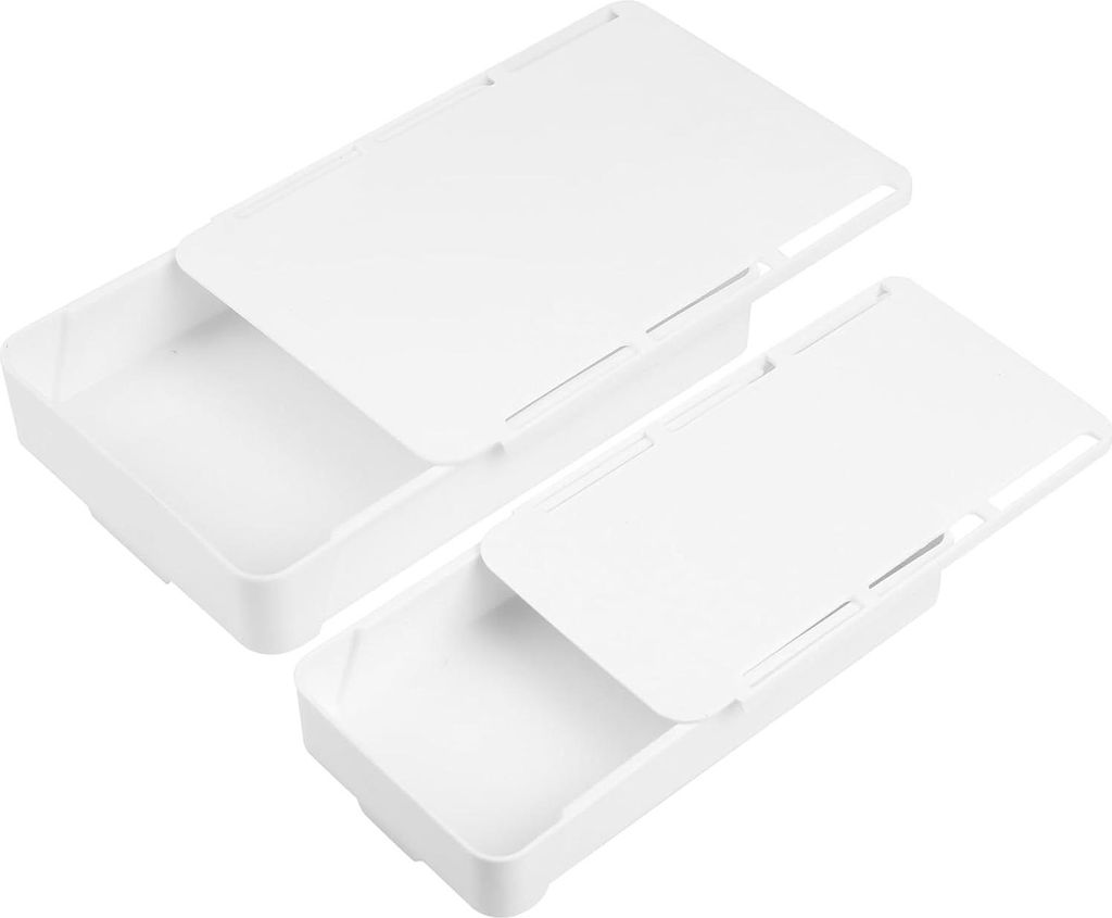 Ladeorganizer für Schreibtisch - 2 Stück - Selbstklebend - Aufbewahrungsbox für Schublade - Büro, Zuhause, Schule