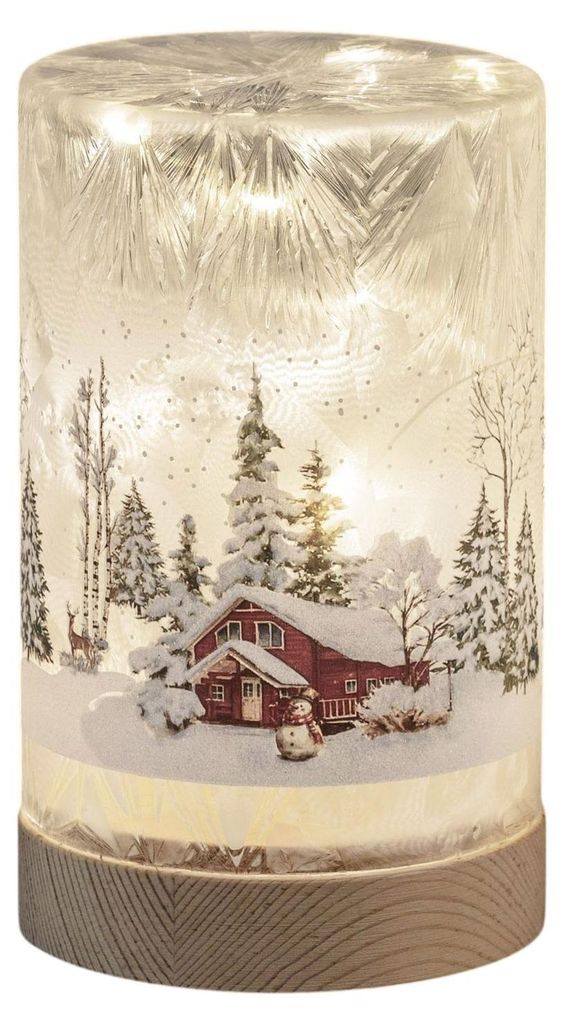 formano LED Deko Licht Winterlandschaft Leuchtglas Produktbild 