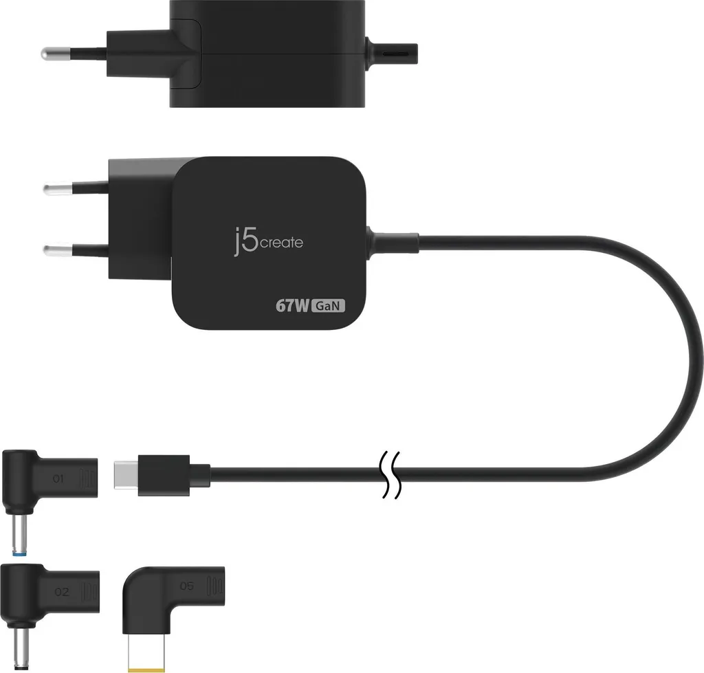 Chargeur de voyage USB-C 67W j5create pour PC portable et smartphone - 3