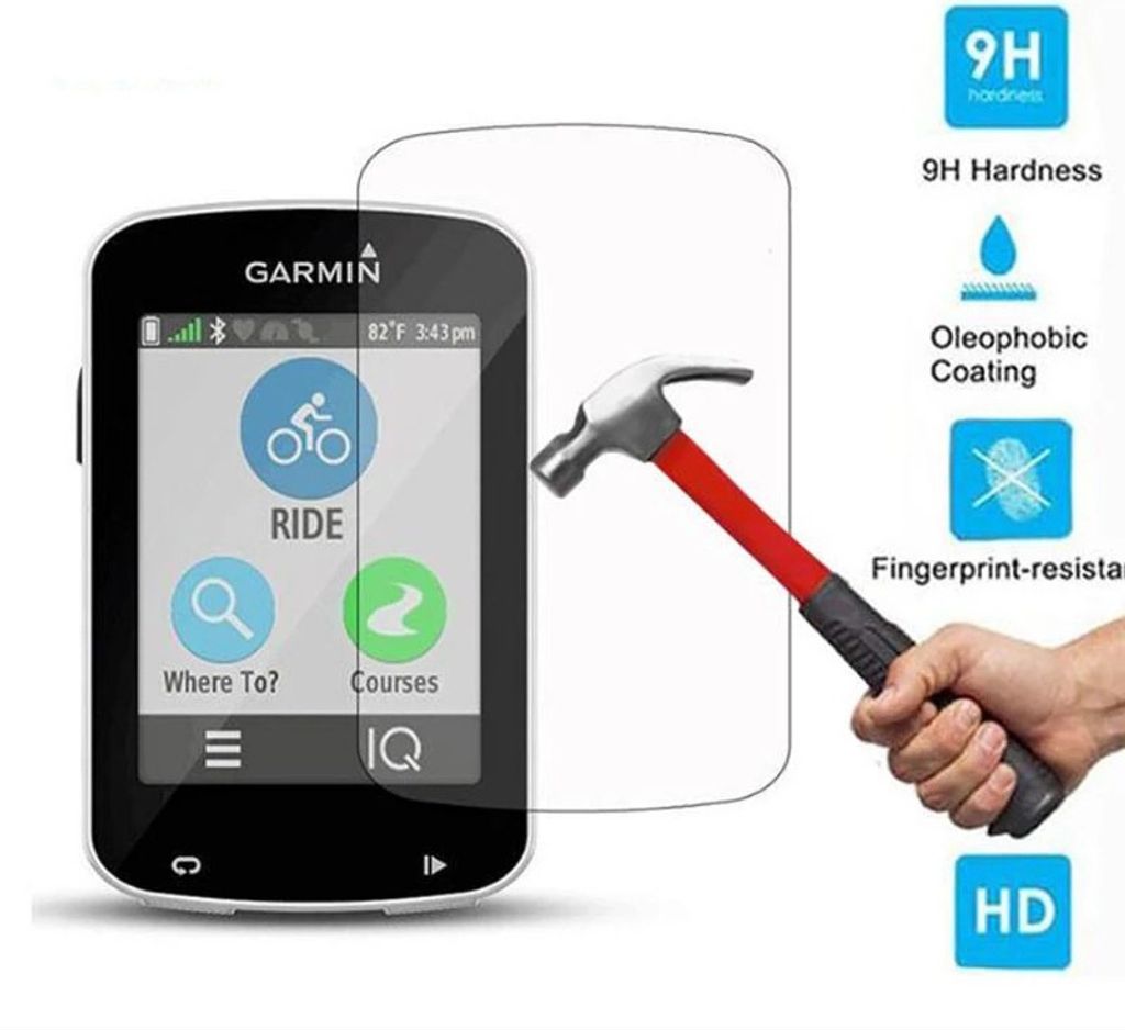 CNCLOL Custodia protettiva per Garmin Edge 530/830 Garmin Edge GPS Bike Computer, vetro temperato per Garmin Edge 530/830 (nero/rosso/arancione/azzurro