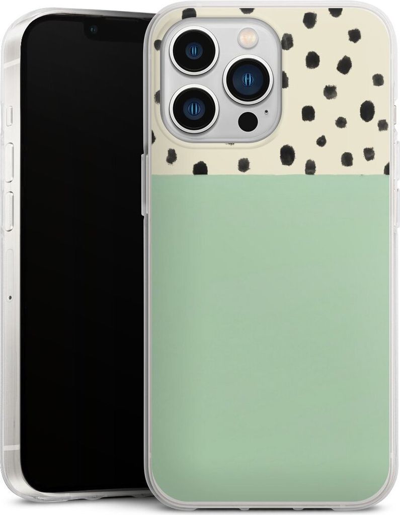 DeinDesign Handyhülle für Apple iPhone 13 Pro Silikon Hülle Case Smartphone Schutzhülle Abstrakt Boho Polka Dots