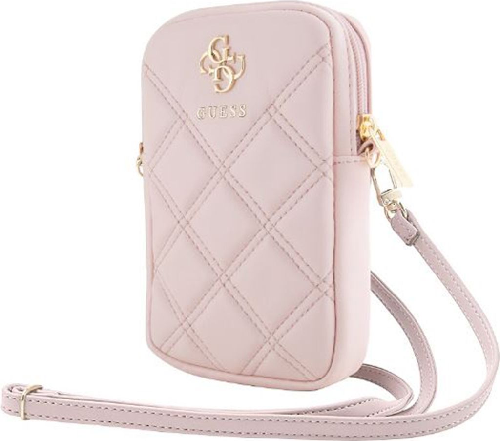 Torebka Guess Zip Quilted 4G różowy Zdjęcie produktu 