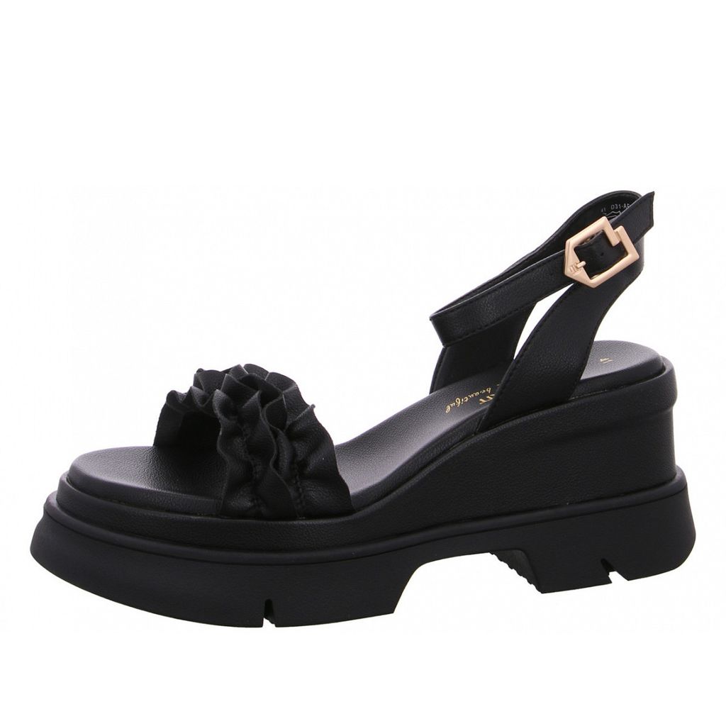 Bagatt Trish Damenschuhe Sandalen Hoch Schwarz Freizeit, Schuhgröße:36 EU