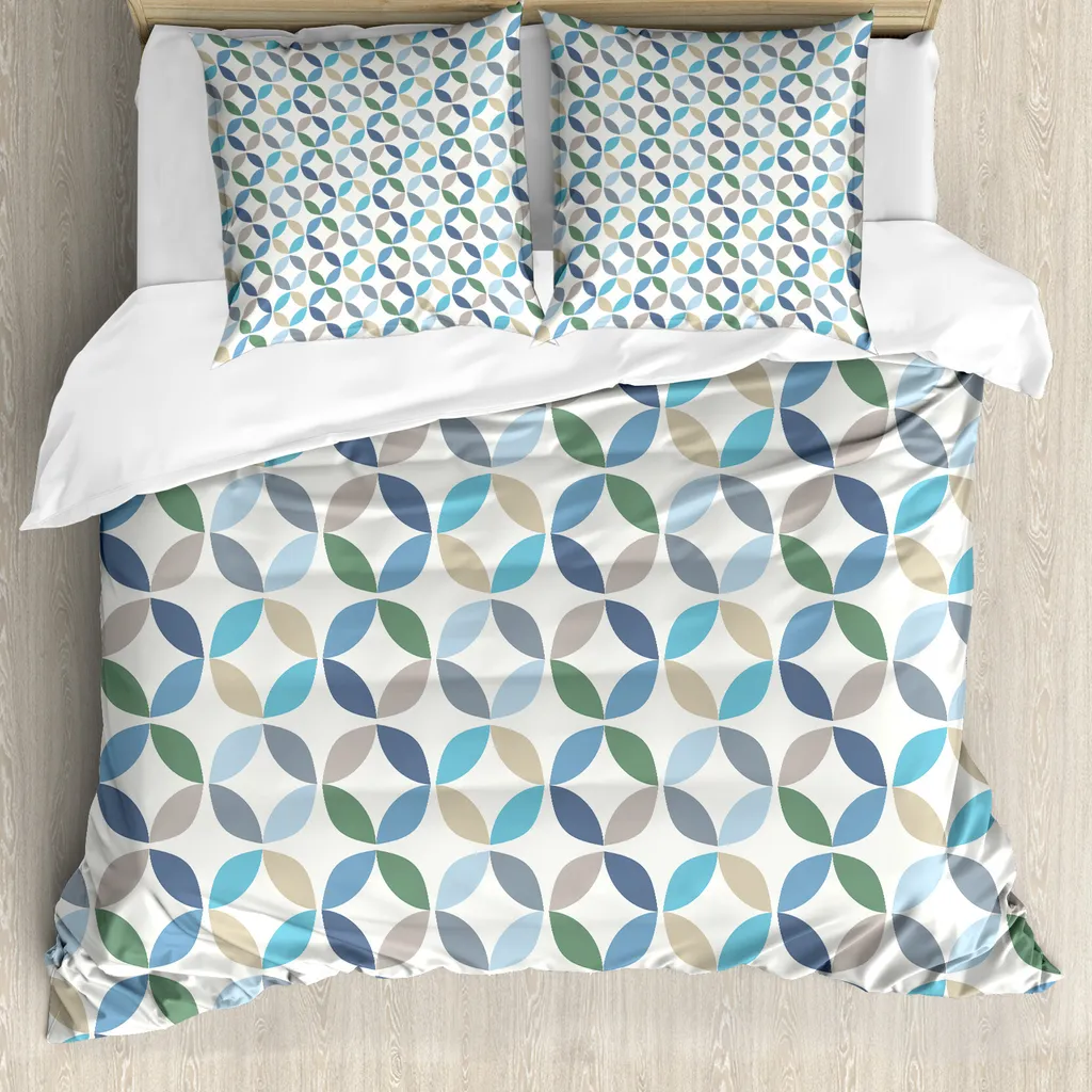 ABAKUHAUS Arcobaleno Federe Cuscini Set di 4, Vibrante Toni Multicolore, Stampa Digitale Fronte-Retro con Accento Moderno, 50 cm x 50 cm, Multicolore