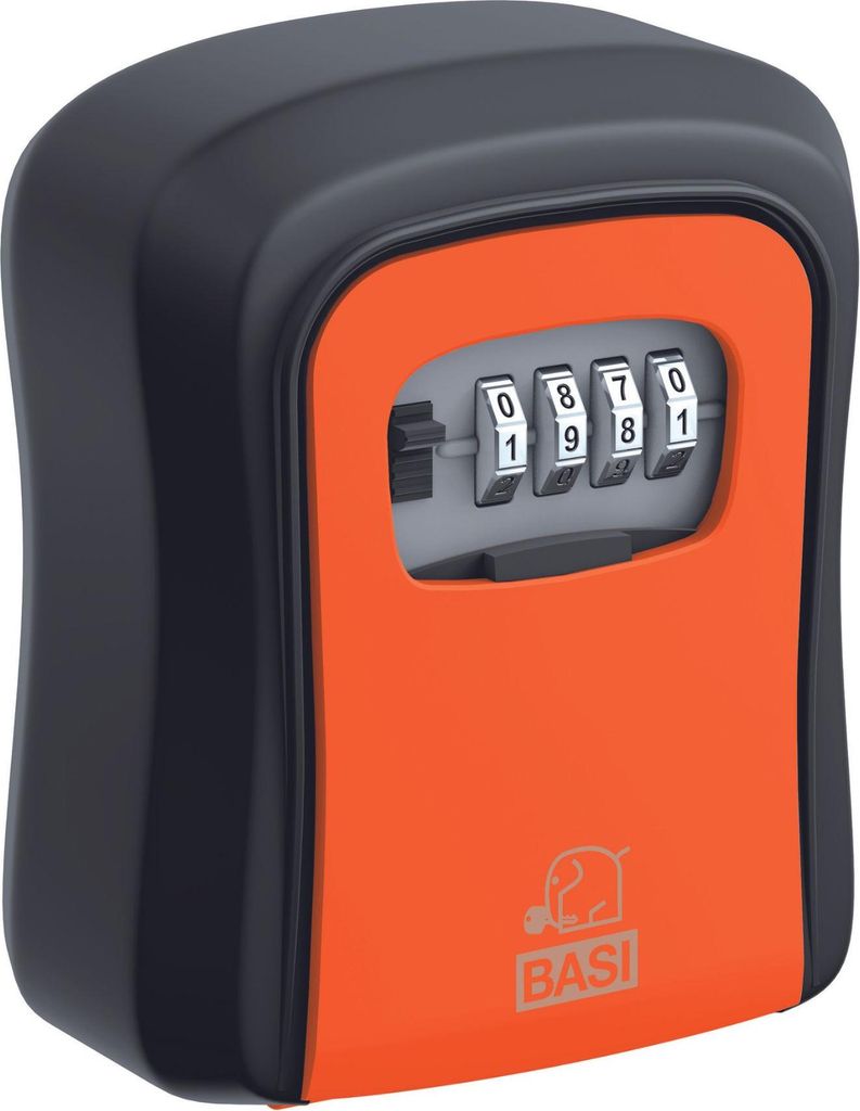 BASI - Schlüsselsafe - schwarz-orange - SSZ 200 - mit Zahlenschloss - Aluminium