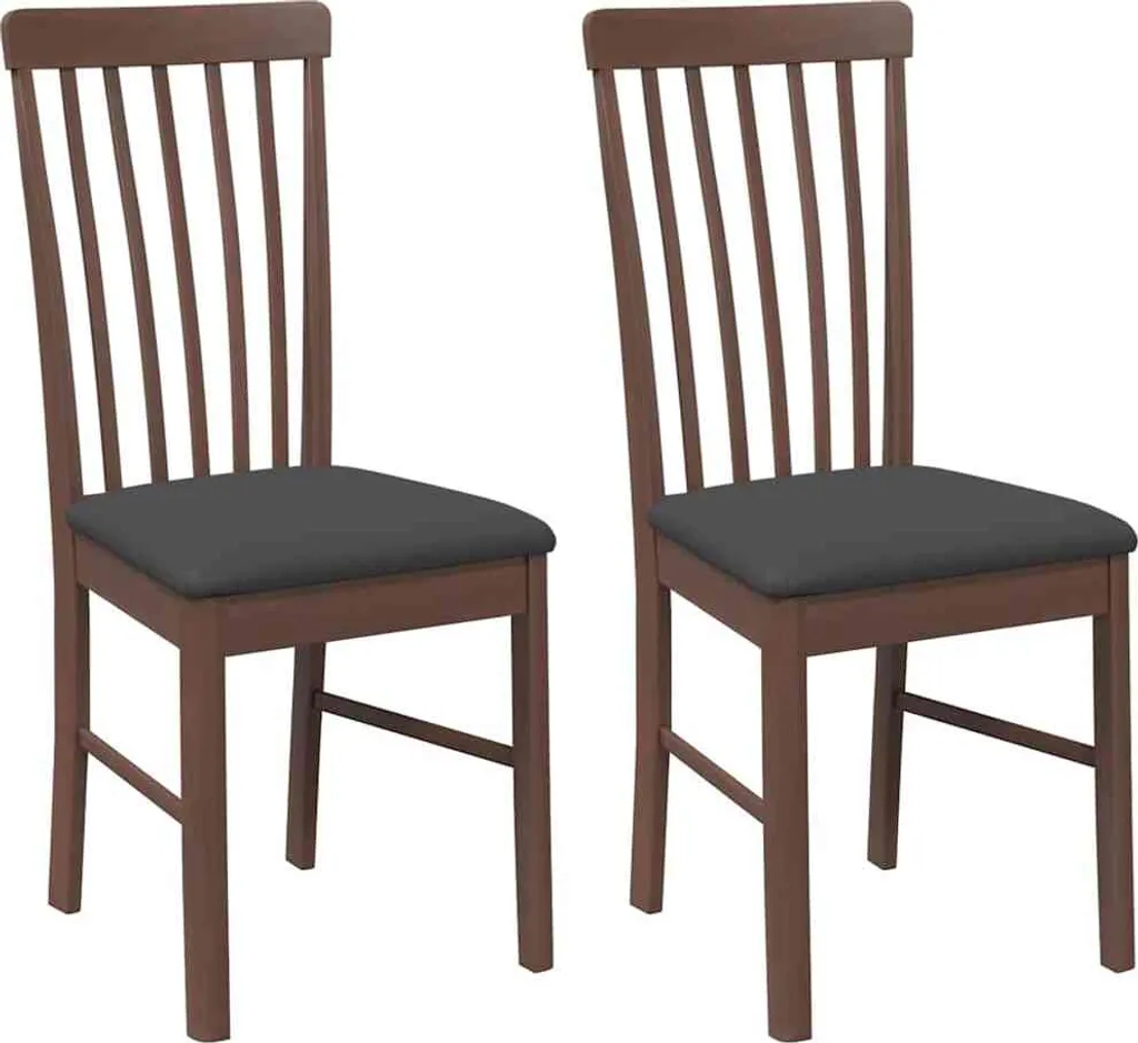 2 Sedie vidaXL Marroni in Legno Massiccio - Stile Country Moderno