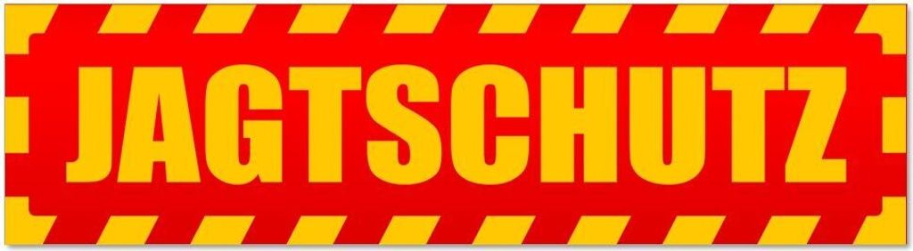 Kiwistar - Autoaufkleber - Rot - 20 x 5,3 cm - Jagtschutz gestreift - Hinweis Aufkleber Sticker für Auto, Kfz, Fahrrad, PKW, LKW