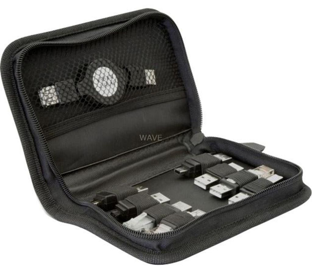 DeLOCK USB adapter kit 10 parts, Schwarz, 1,2 m, 170 mm, Produktbild 