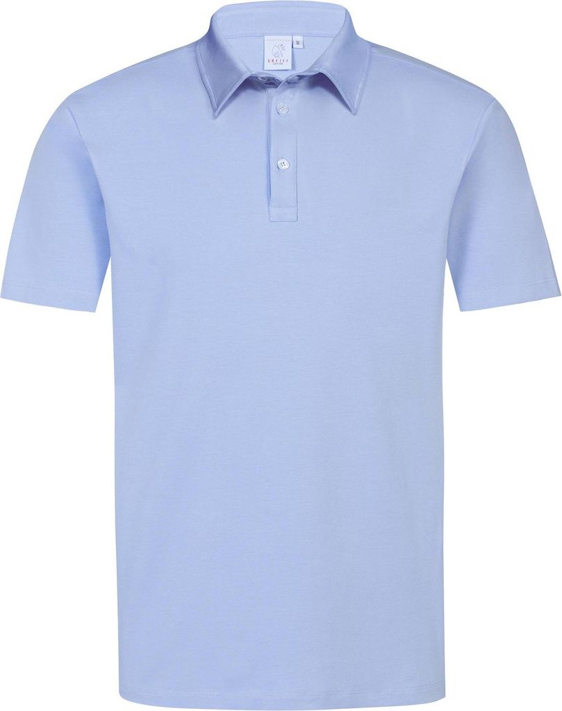 Greiff SHIRTS Herren Poloshirt Kurzarm Kent Regular-Fit Hellblau S