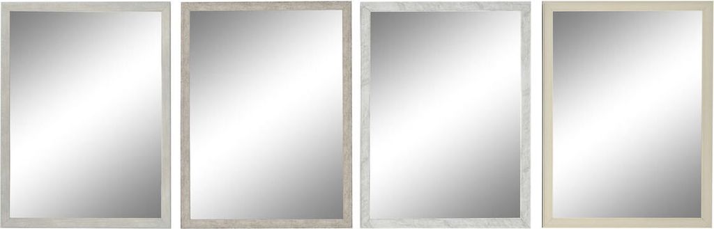 Wandspiegel dkd home decor 56 x 2 x 76 cm beige grau Glas white polystyrene (4 Stück)