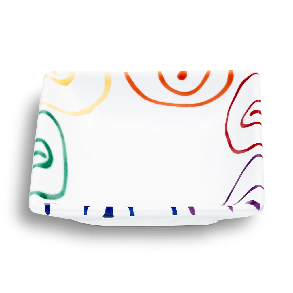 Gmundner Keramik Regenbogen Snackschale 11x11 cm - Bol apéritif artisanal