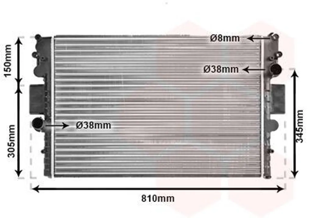 Radiateur de refroidissement pour Iveco Daily III de transport de charge