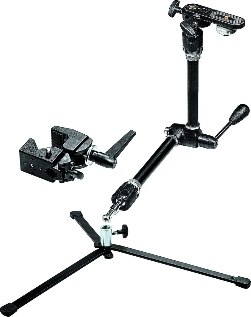 Manfrotto 143 Magic Arm Kit avec Support et Base pour Trépied Noir
