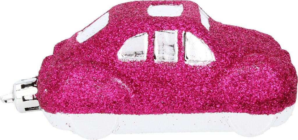 Aga 3x Weihnachtsdekoration Auto Rosa