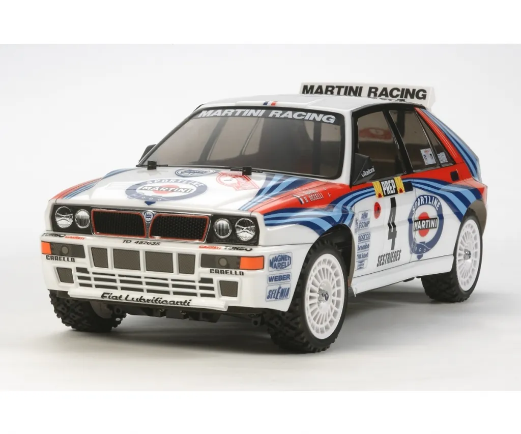Modélisme RC Rallye Lancia Delta HF Integrale Tamiya TT02 Échelle 1/10