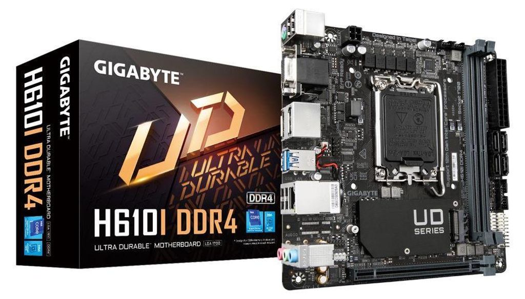 GIGABYTE H610I Motherboard - Unterstützt Intel Core 14. Produktbild 