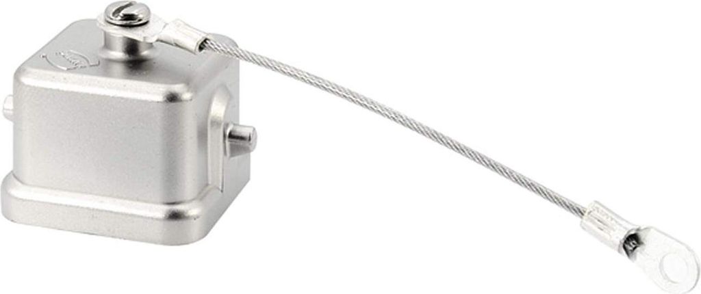 HARTING Schutzkappe 3A Edelstahl für 1 Bügel am Unterteil Verliersicherung mit kleiner Schlaufe mit montiertem