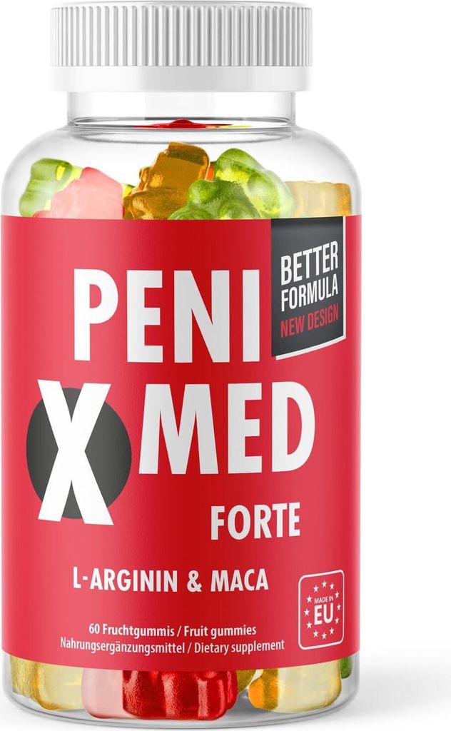 PeniX med Forte | Gummies für den aktiven Mann - 60-Tage-Vorrat | mit 60 Penixmed pro Dose 1x