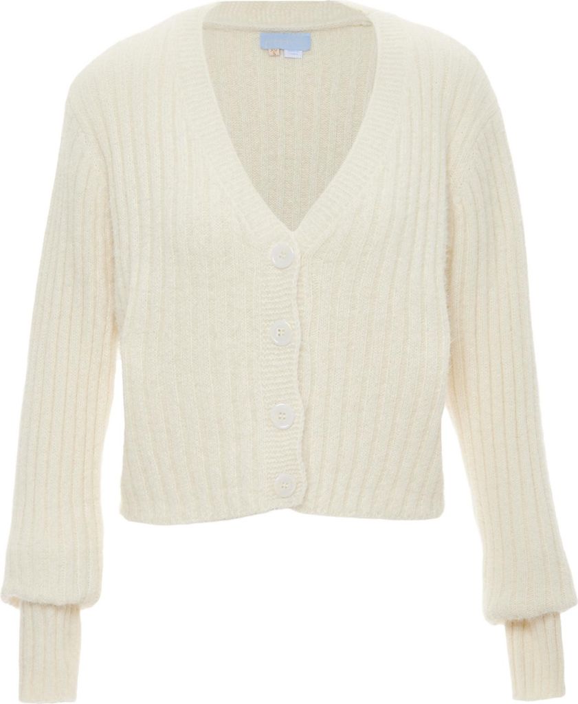 POOMI damen strickjacke - wollweiss, XL/XXL