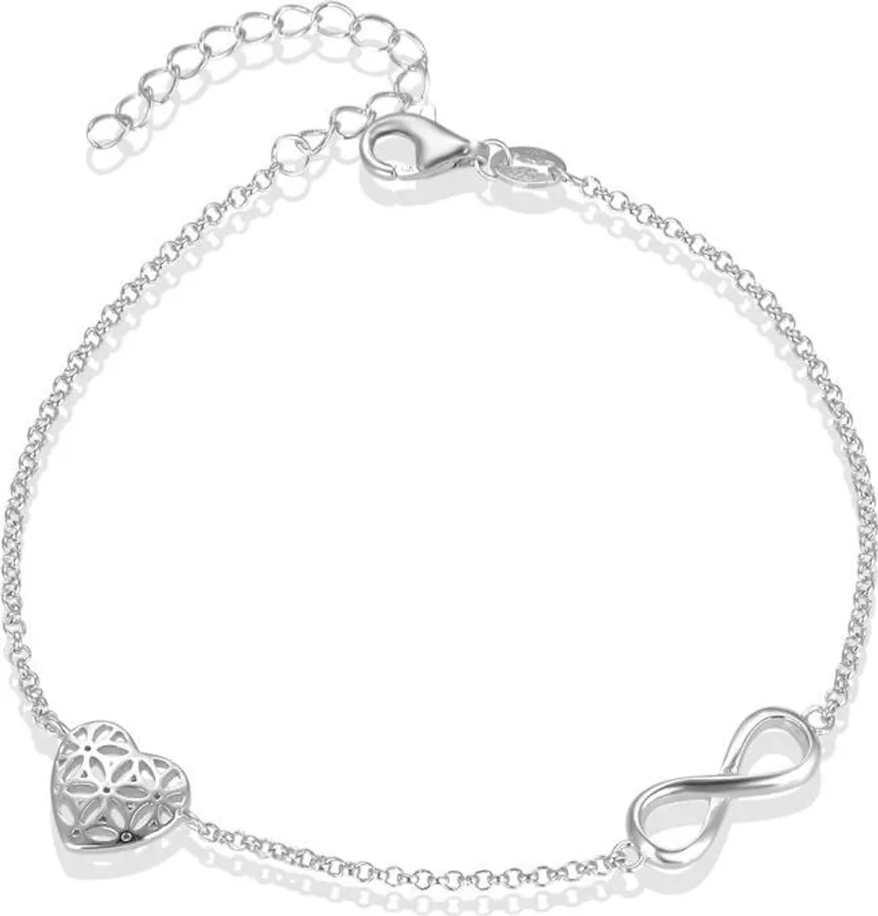 Bracelet romantique en argent AGB634/21 - Bijou élégant pour femme