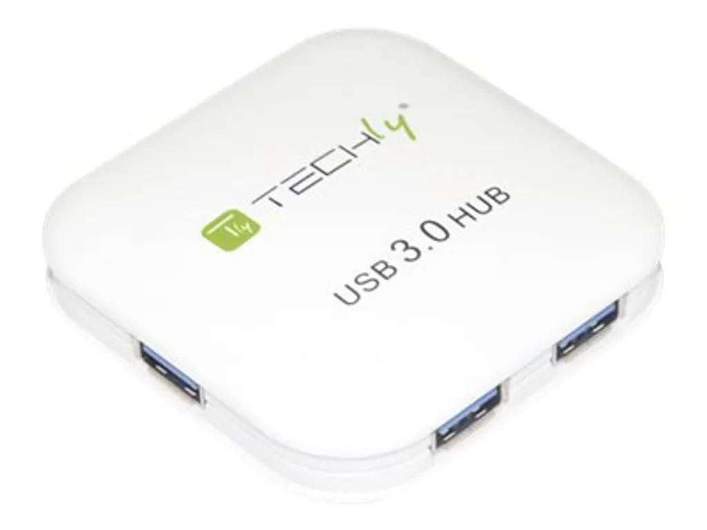 Hub USB 3.0 TECHLY 4 Ports Blanc 5 Gbps Transfert de Données Très Rapide - 3