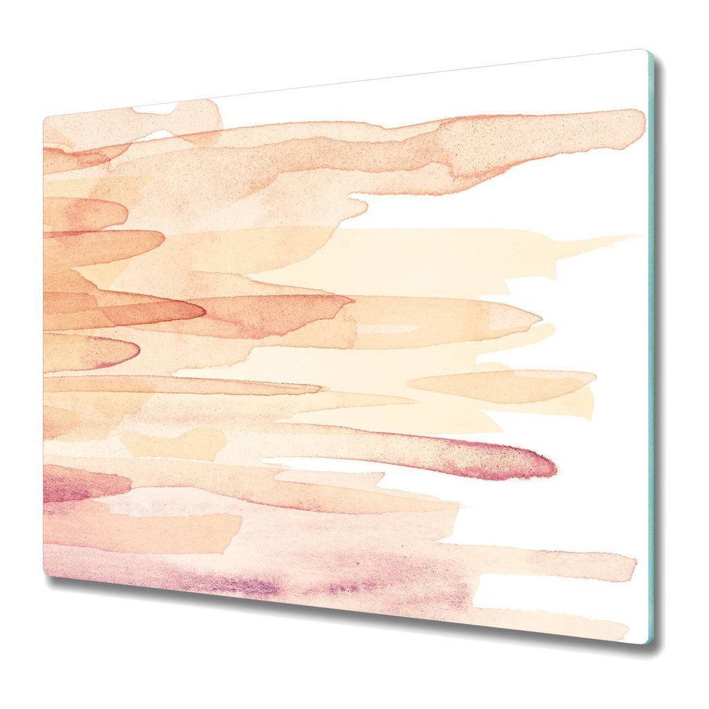 Küchenschneidebrett - Glasschneidebrett - Herdabdeckung - 60x52 - Aquarell-Abstraktion