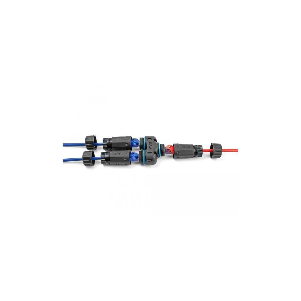DeLOCK 86808 Connecteur RJ45 double noir pour réseau Ethernet LAN